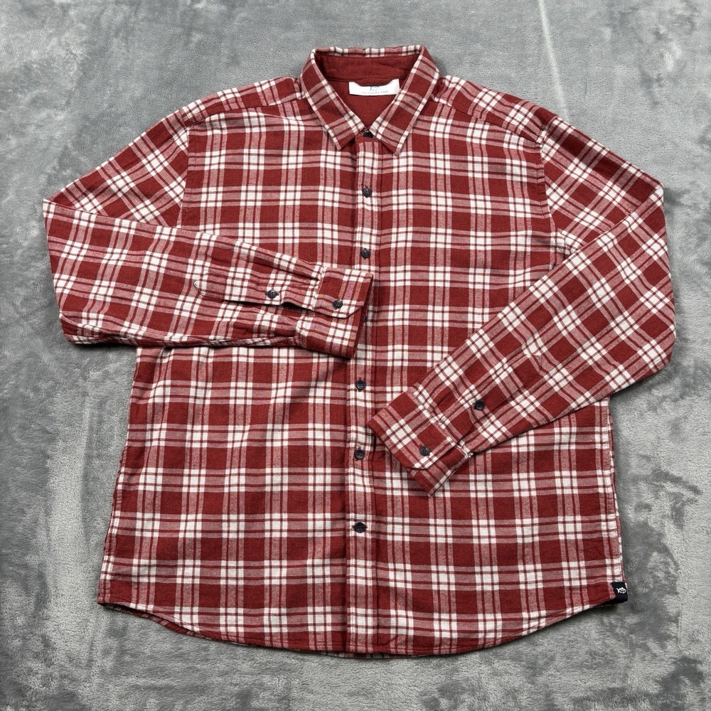 Southern Tide Melbourne Reversible Plaid Sportshirt Heather Tuscany Red